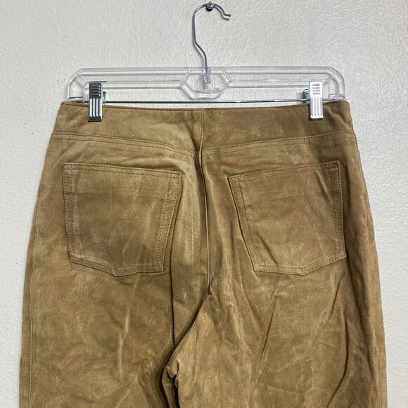 Mossimo Tan Leather Pants Sz 8 - Picture 6 of 11